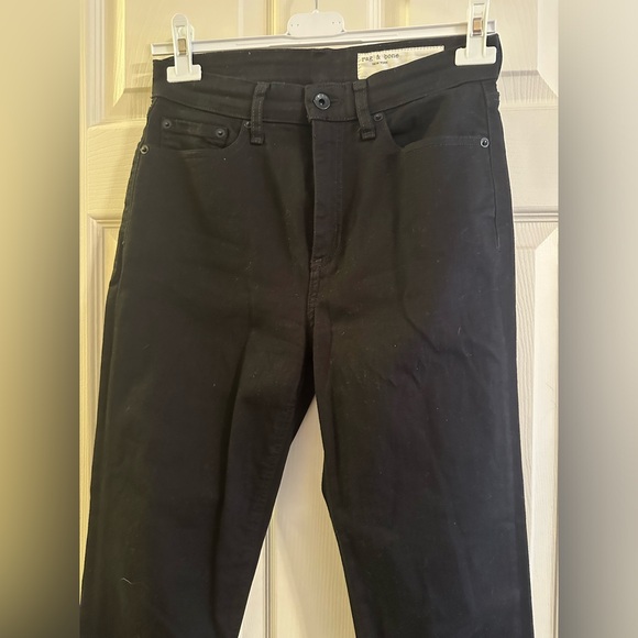 Rag & Bone New York No Fade Black Denim Jeans High Rise size 27 - Picture 7 of 10